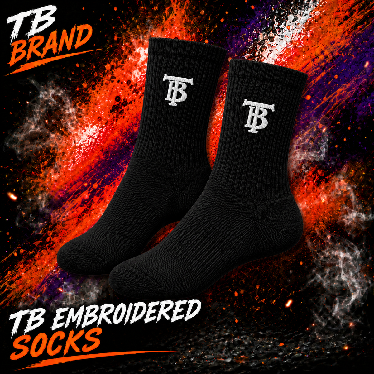 TB Embroidered socks